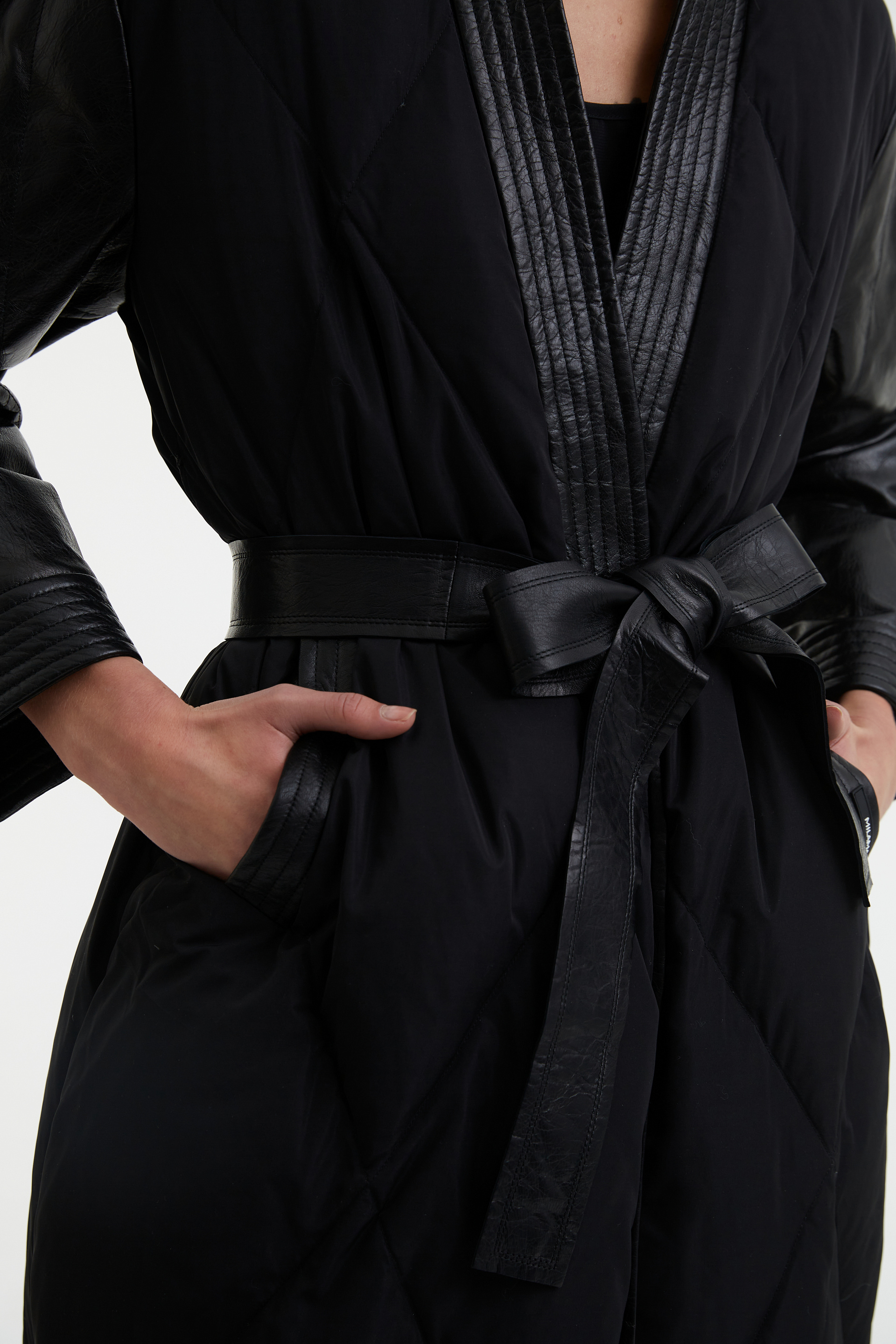 Плащ с поясом Черника, фото 6