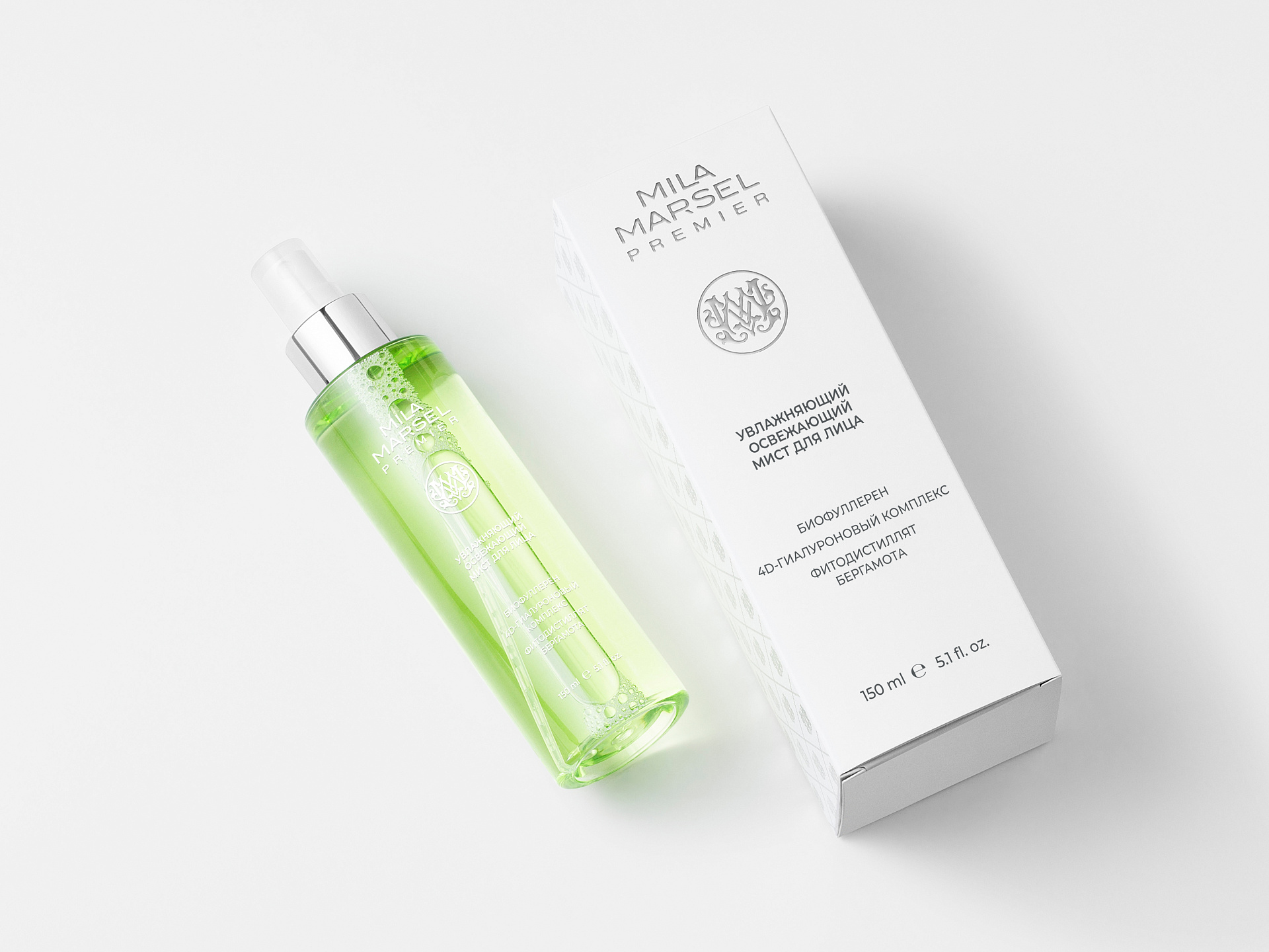 Увлажняющий освежающий мист для лица Mila Marsel Premier, фото 2